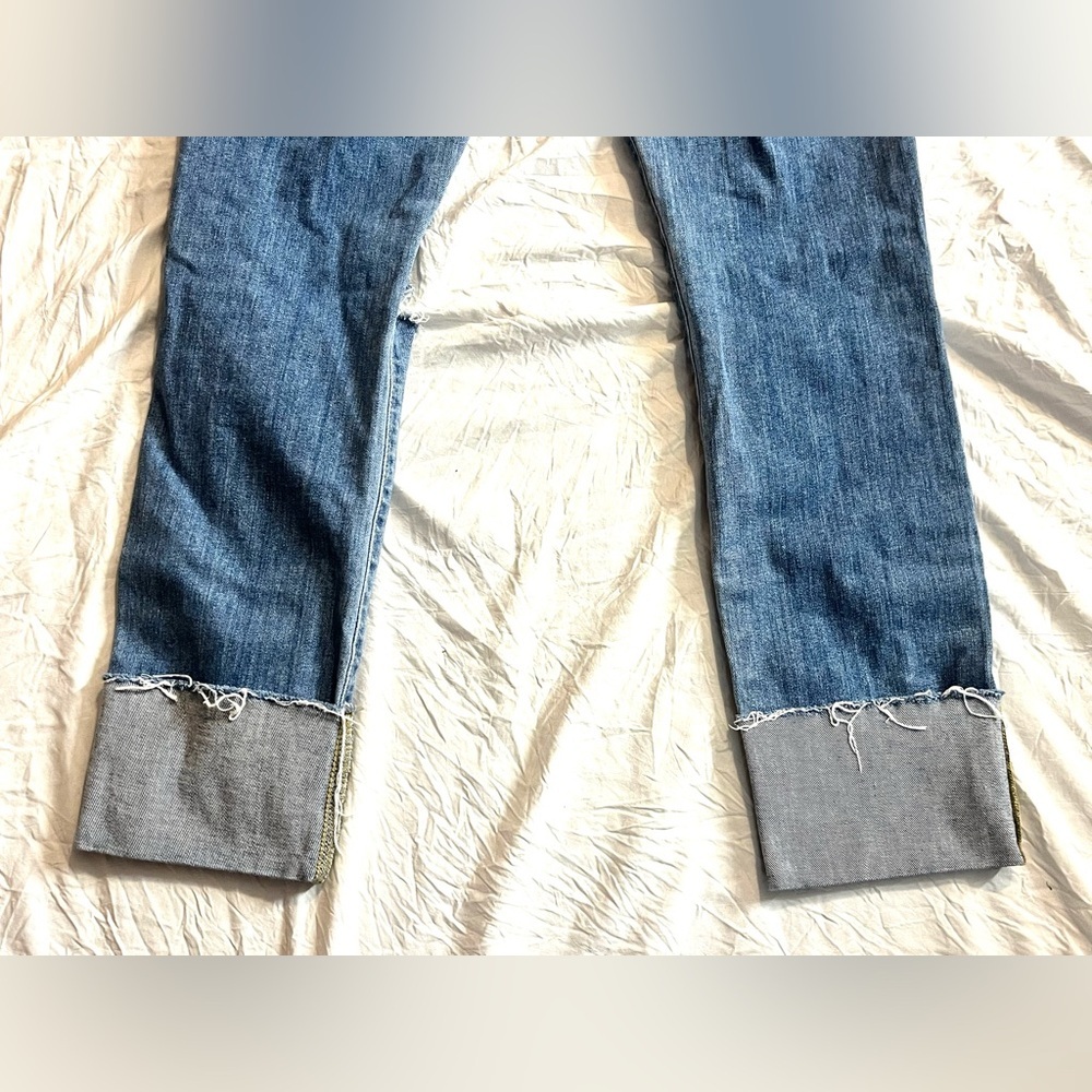 Joe’s Jeans Distressed Cuff Crop Women’s Blue Jeans Waist Size 26 - Picture 14 of 16